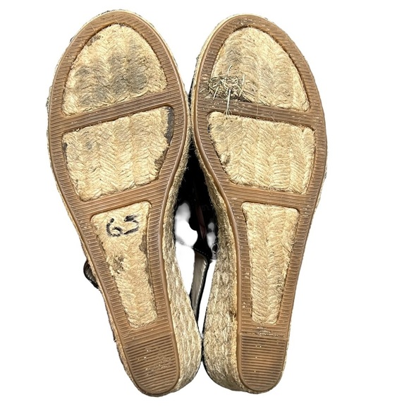 Ellen Tracy Keeffe Open Toe Slingback Wedges 8M - Picture 6 of 9